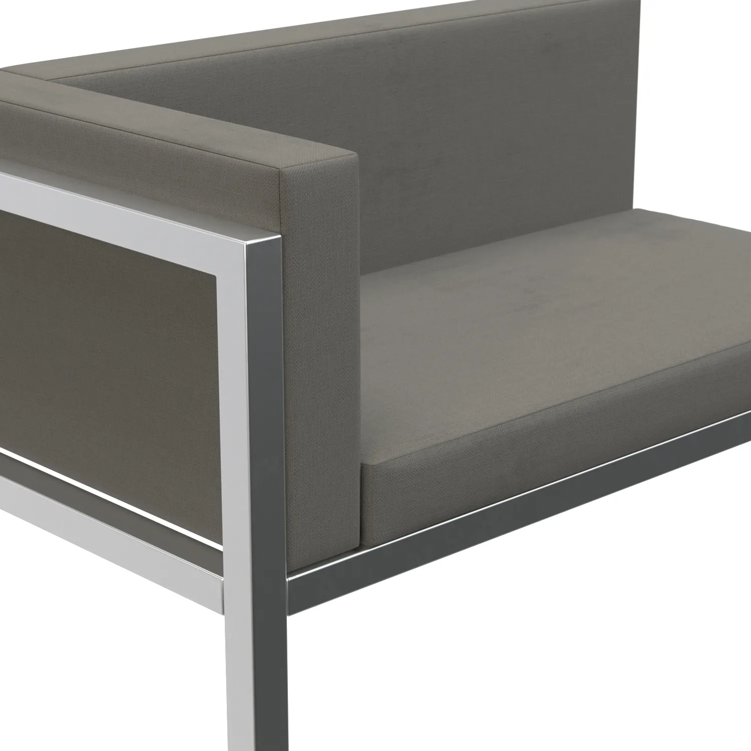 Metal Base And Upholstred Seat Sectional Sofa PBR 3D Model_05